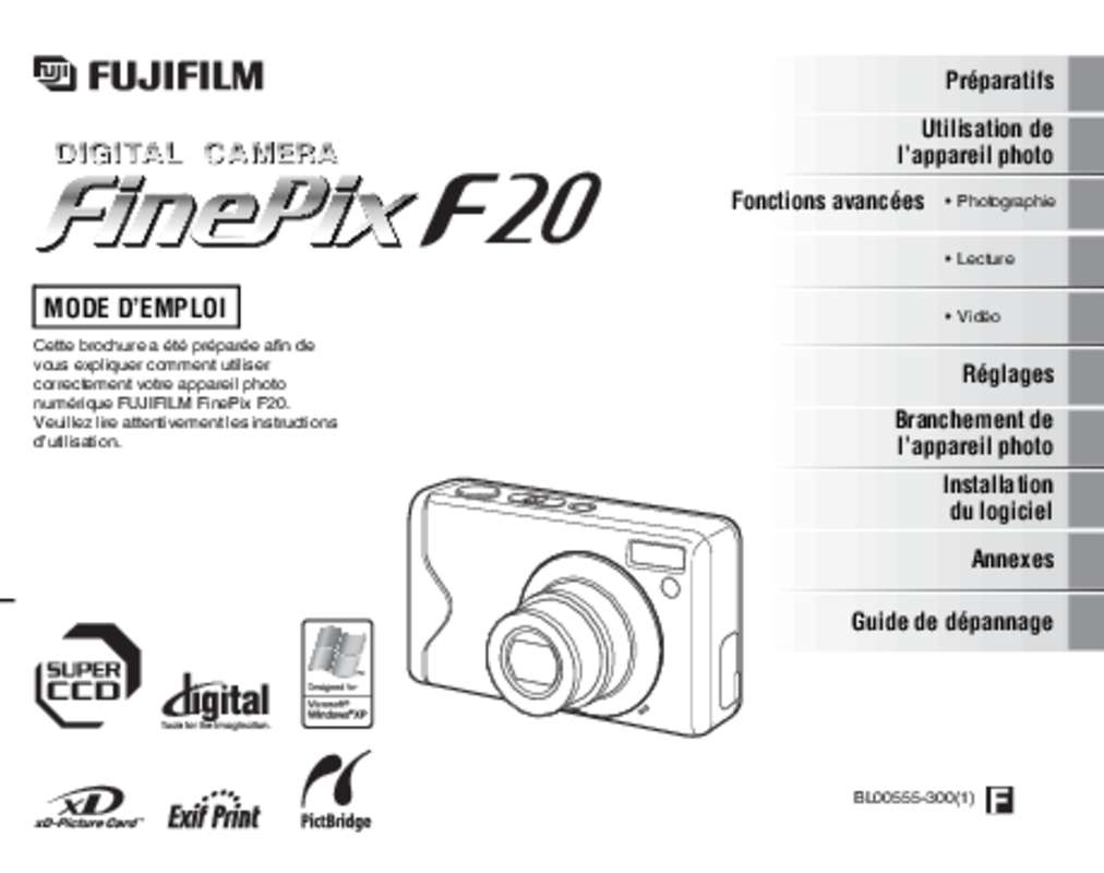Guide utilisation FUJIFILM FINEPIX F20  de la marque FUJIFILM