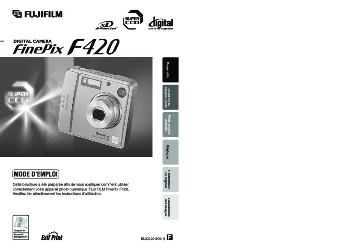 Guide utilisation FUJIFILM FINEPIX F420  de la marque FUJIFILM