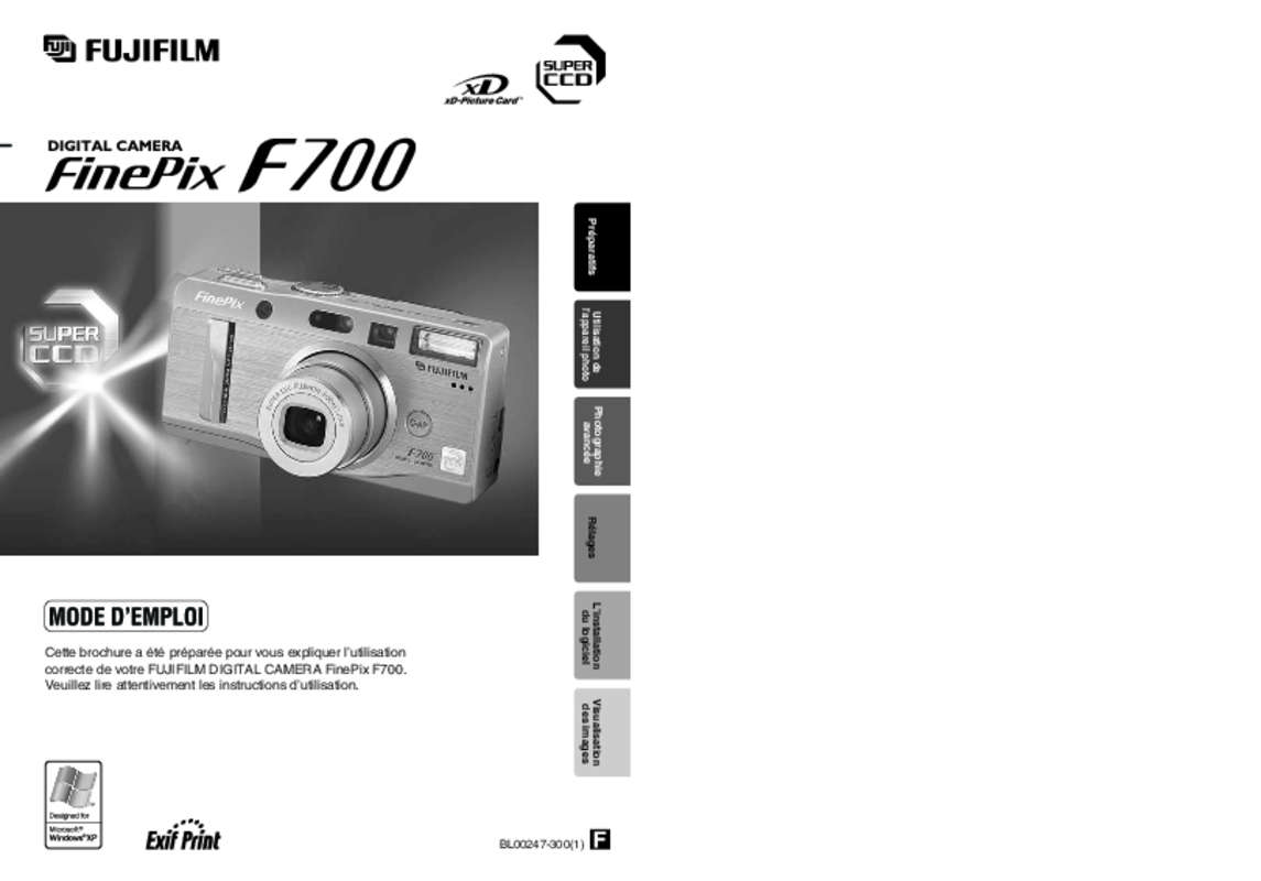 Guide utilisation FUJIFILM FINEPIX F700  de la marque FUJIFILM