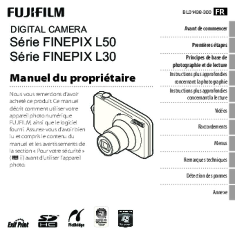 Guide utilisation FUJIFILM FINEPIX L50  de la marque FUJIFILM