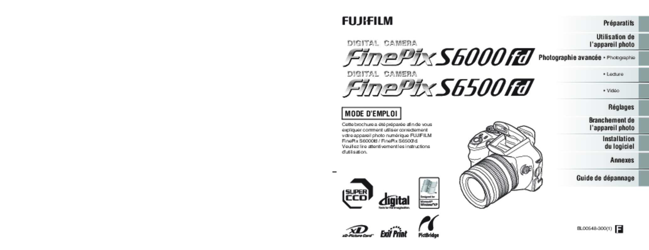 Guide utilisation FUJIFILM FINEPIX S6000FD  de la marque FUJIFILM