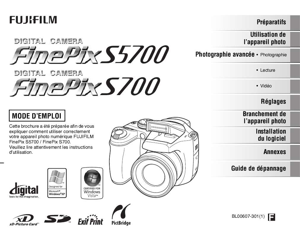 Guide utilisation FUJIFILM FINEPIX S700  de la marque FUJIFILM