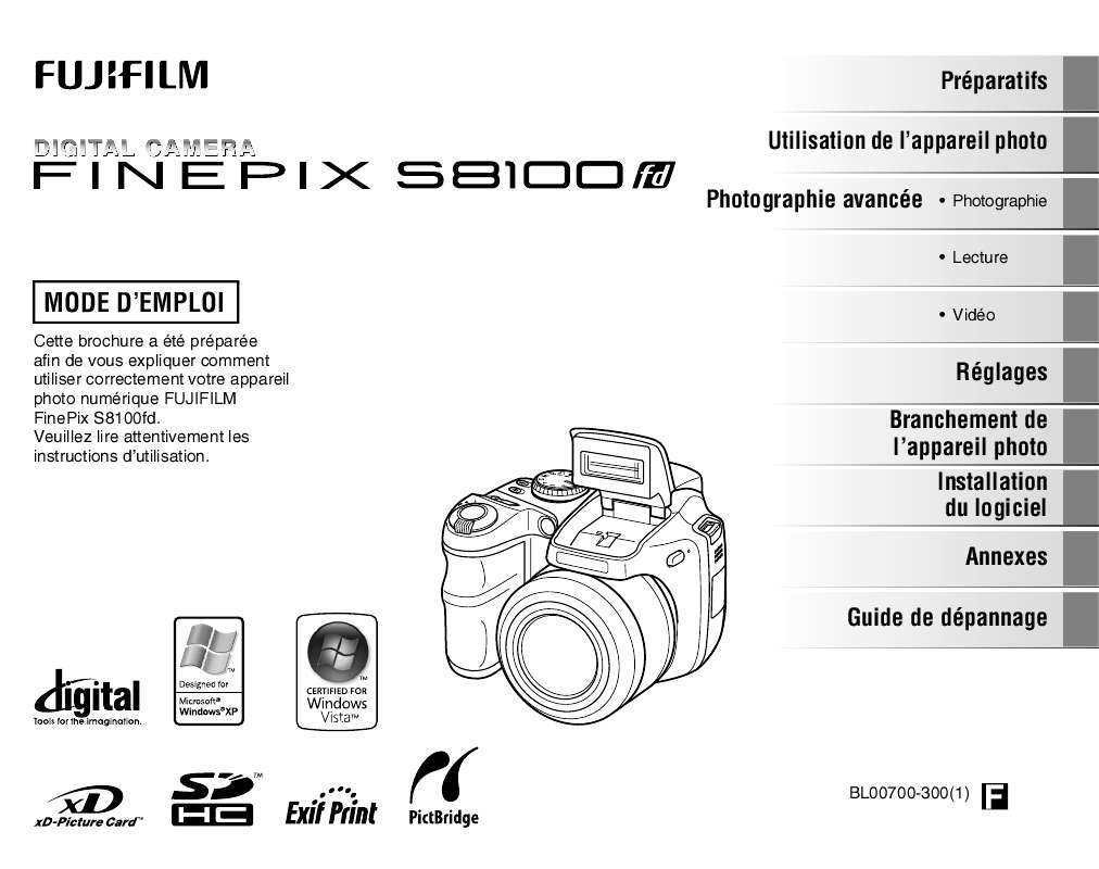 Guide utilisation FUJIFILM FINEPIX S8100FD  de la marque FUJIFILM