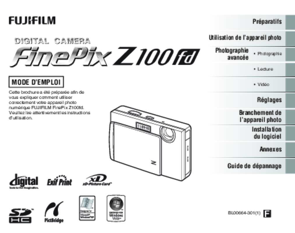 Guide utilisation FUJIFILM FINEPIX Z100FD  de la marque FUJIFILM