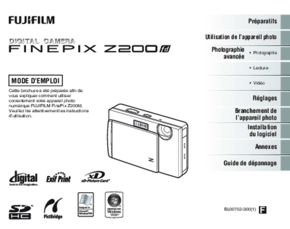 Guide utilisation FUJIFILM FINEPIX Z200FD  de la marque FUJIFILM