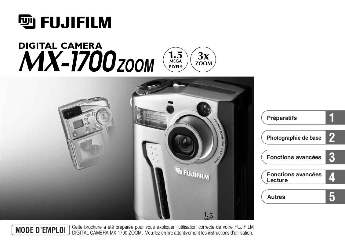 Guide utilisation FUJIFILM MX-1700 ZOOM  de la marque FUJIFILM