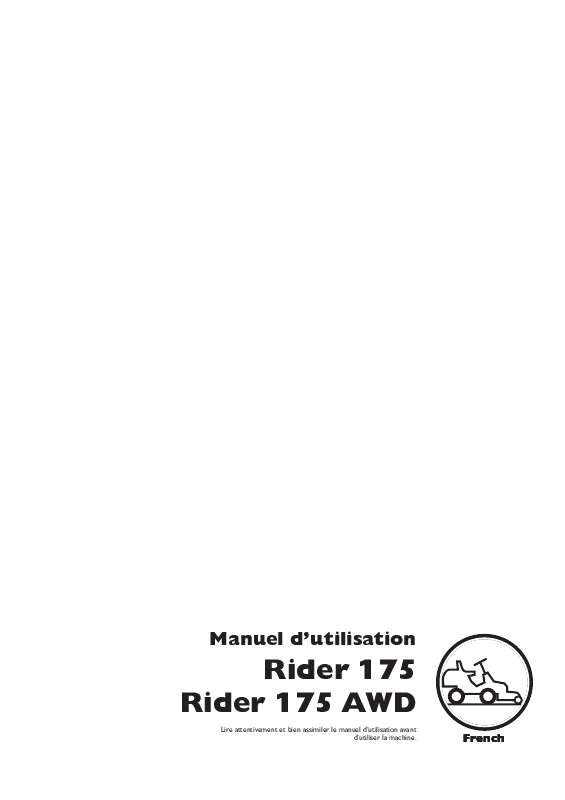 Guide utilisation HUSQVARNA RIDER 175  de la marque HUSQVARNA