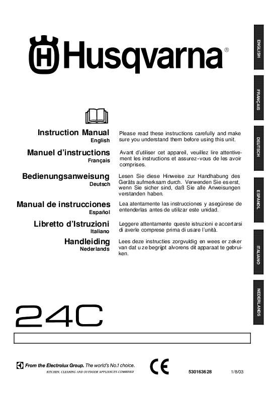 Guide utilisation HUSQVARNA 24C  de la marque HUSQVARNA