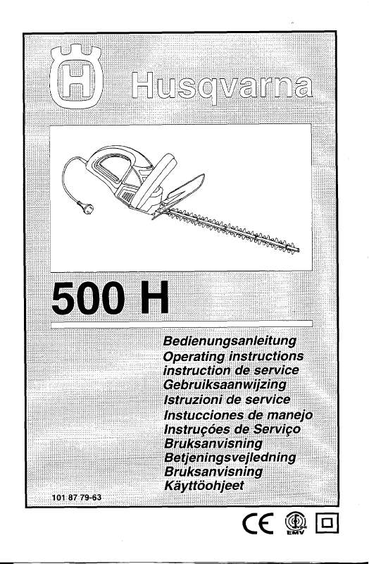 Guide utilisation HUSQVARNA 500 H  de la marque HUSQVARNA