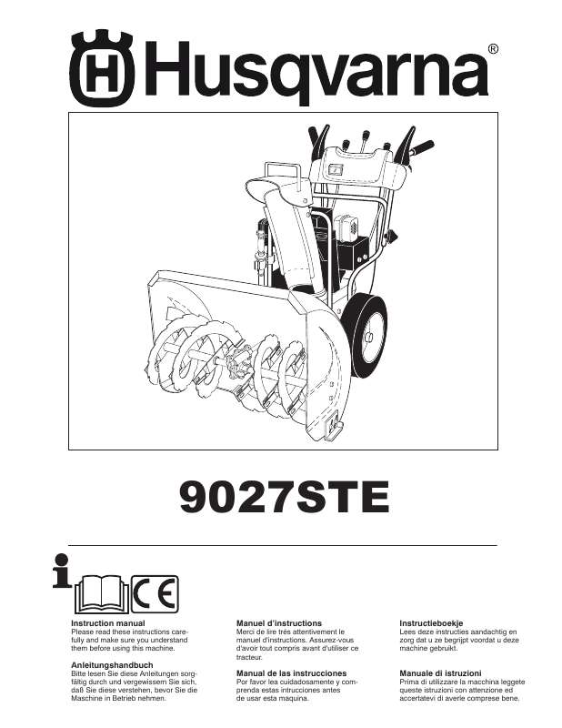 Guide utilisation HUSQVARNA 9027 STE  de la marque HUSQVARNA