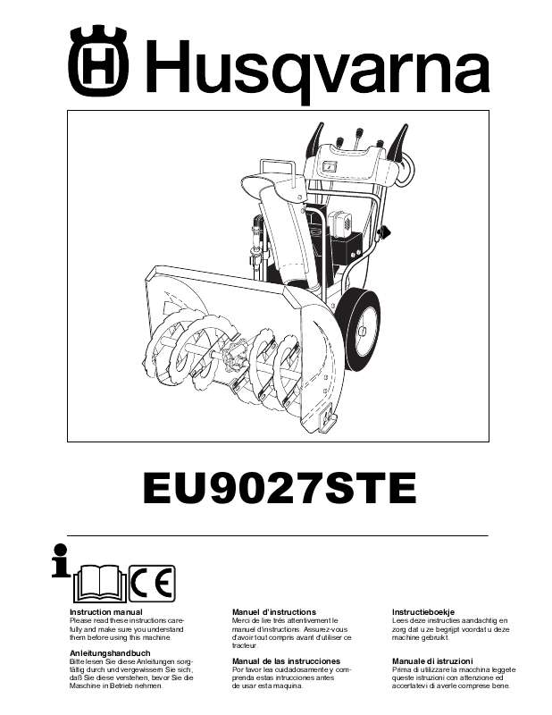 Guide utilisation HUSQVARNA EU9027 STE  de la marque HUSQVARNA