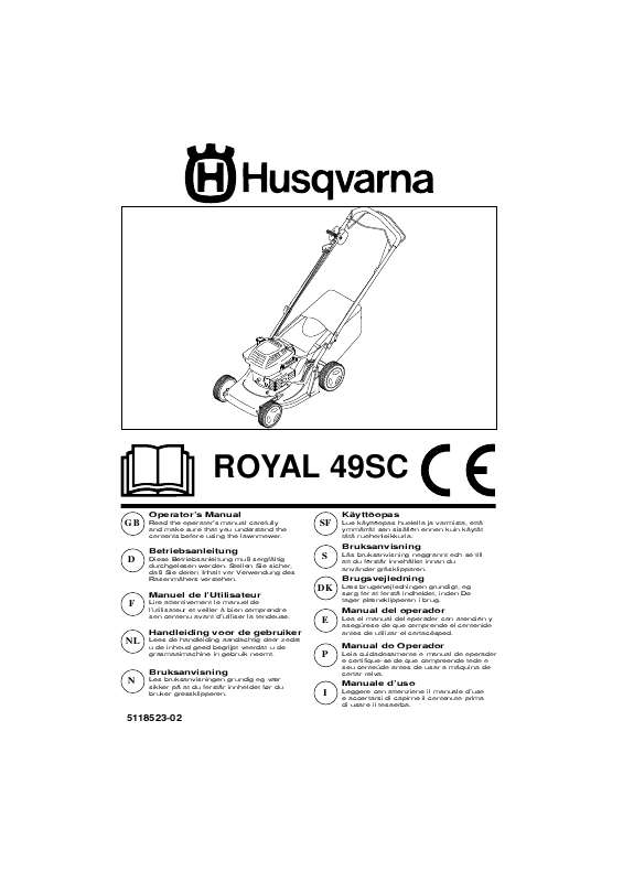 Guide utilisation HUSQVARNA ROYAL 49 SC  de la marque HUSQVARNA