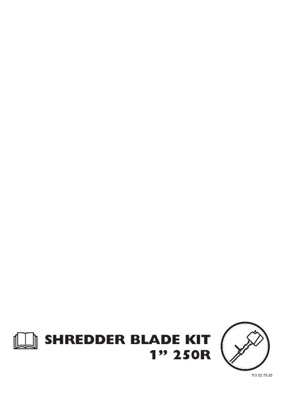 Guide utilisation HUSQVARNA SHREDDER BLADE KIT 250R  de la marque HUSQVARNA