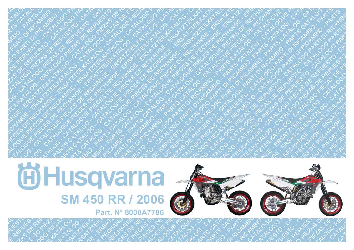Guide utilisation HUSQVARNA SM 450 RR  de la marque HUSQVARNA
