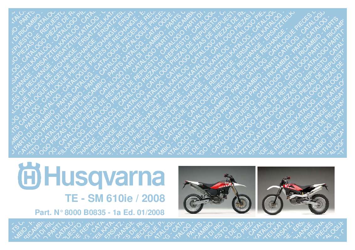 Guide utilisation HUSQVARNA SM 610IE  de la marque HUSQVARNA