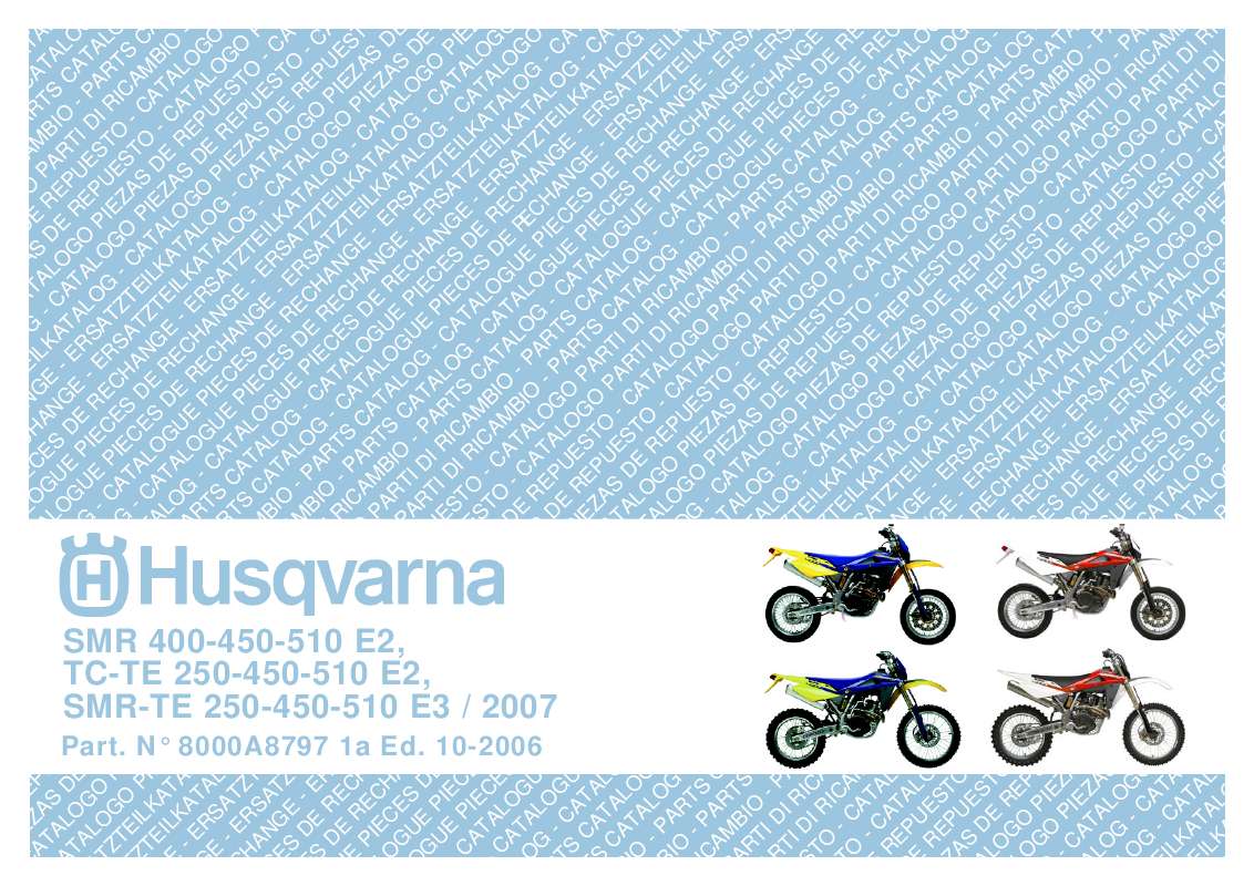 Guide utilisation HUSQVARNA SMR 250 E3  de la marque HUSQVARNA