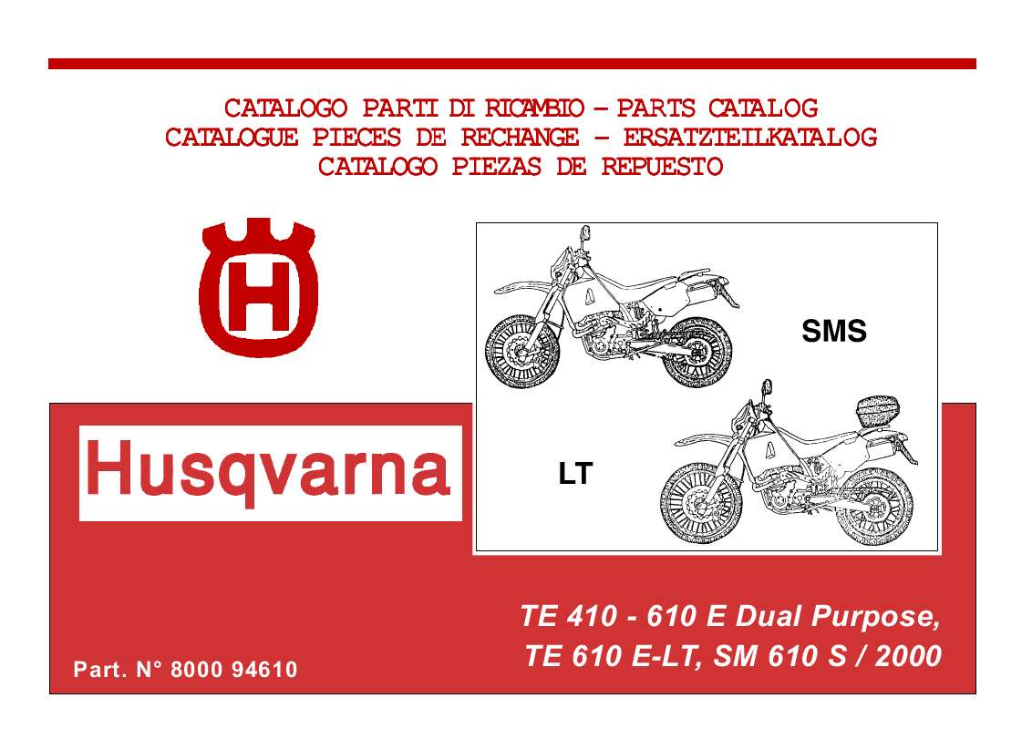 Guide utilisation HUSQVARNA TE 410-610 E DUAL PURPOSE  de la marque HUSQVARNA