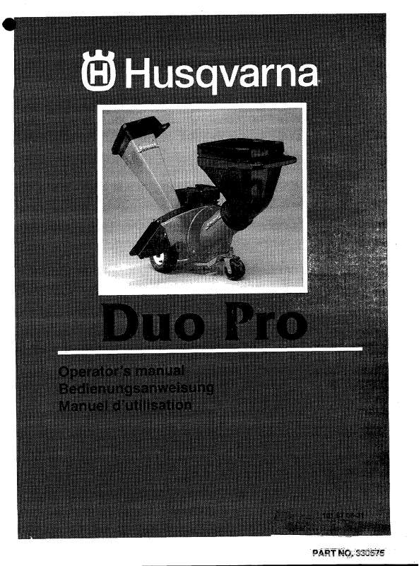 Guide utilisation HUSQVARNA DUO PRO  de la marque HUSQVARNA