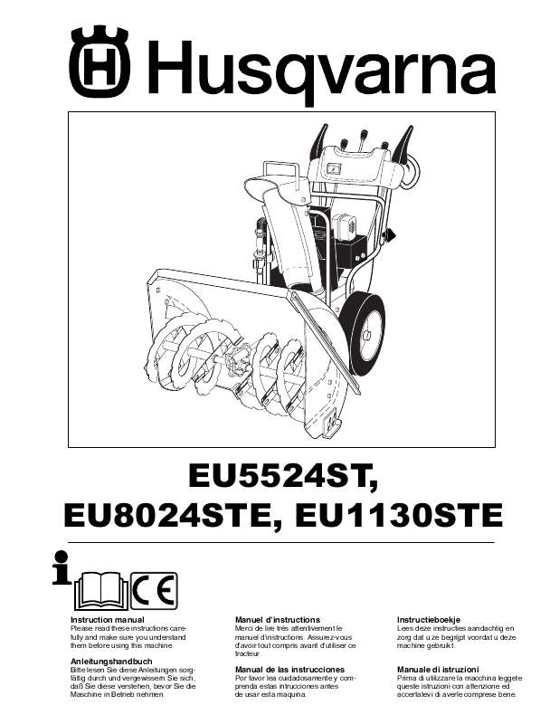 Guide utilisation HUSQVARNA EU1130STE  de la marque HUSQVARNA