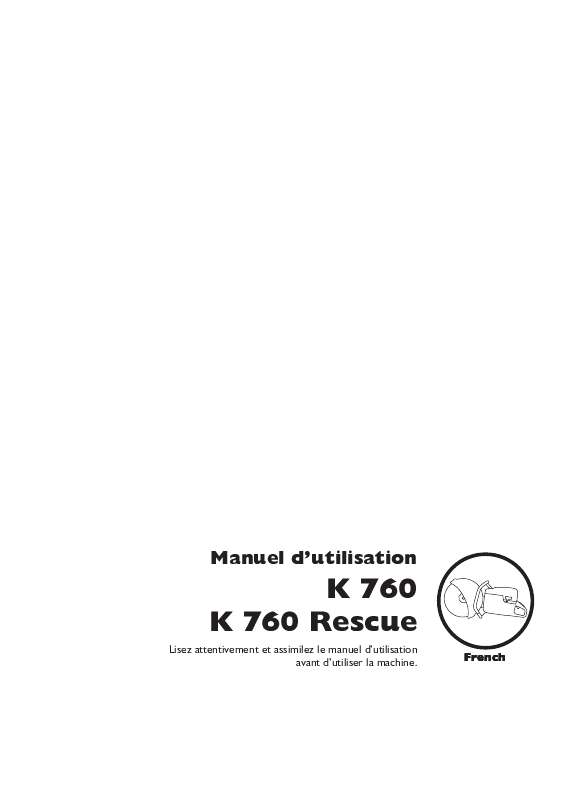 Guide utilisation HUSQVARNA K 760 RESCUE  de la marque HUSQVARNA
