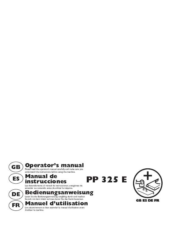 Guide utilisation HUSQVARNA PP 325 E  de la marque HUSQVARNA