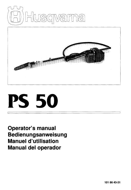 Guide utilisation HUSQVARNA PS50  de la marque HUSQVARNA