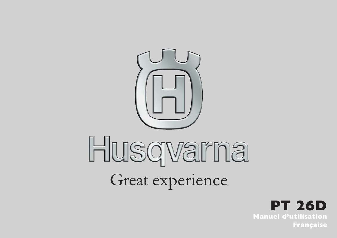 Guide utilisation HUSQVARNA PT 26D  de la marque HUSQVARNA