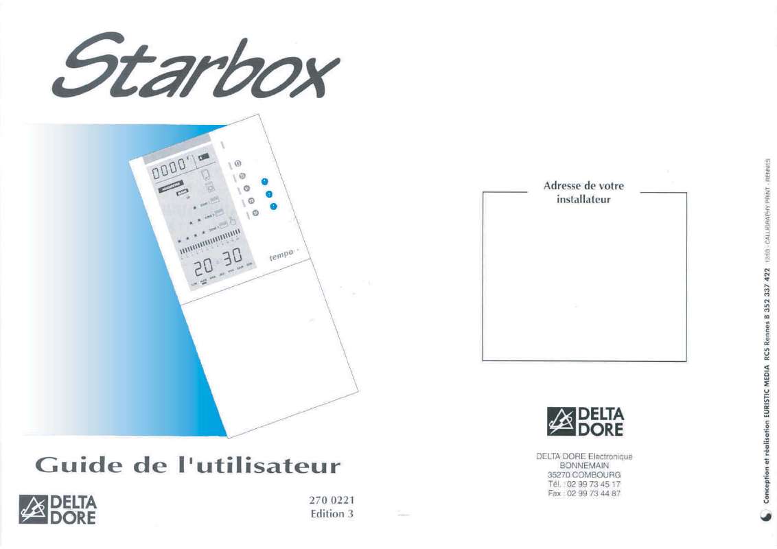 Guide utilisation DELTA DORE STARBOX TEMPO  de la marque DELTA DORE
