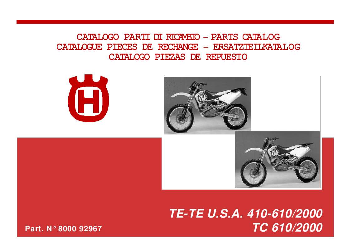 Guide utilisation HUSQVARNA TE USA 410-610  de la marque HUSQVARNA