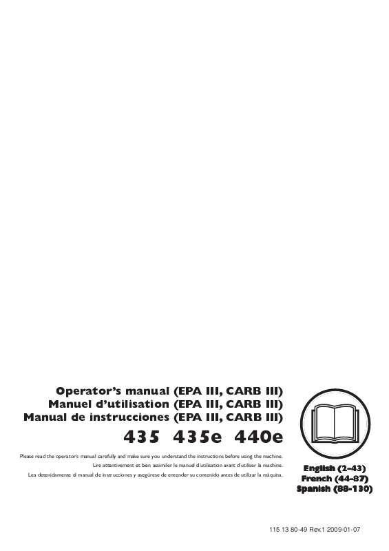 Guide utilisation HUSQVARNA CARB III  de la marque HUSQVARNA