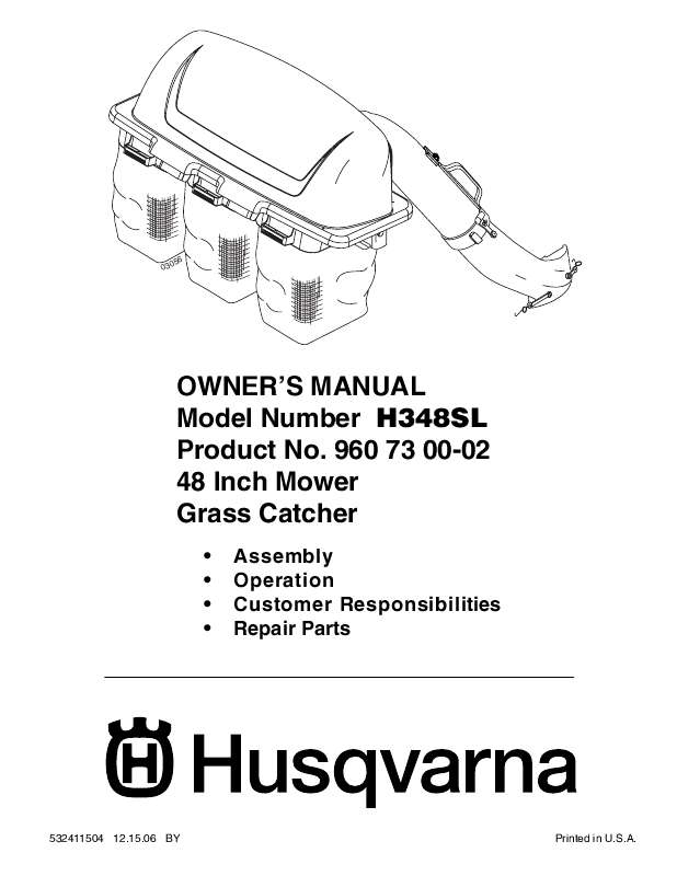 Guide utilisation HUSQVARNA H348SL  de la marque HUSQVARNA