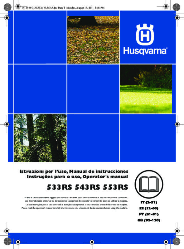 Guide utilisation HUSQVARNA 543RS  de la marque HUSQVARNA