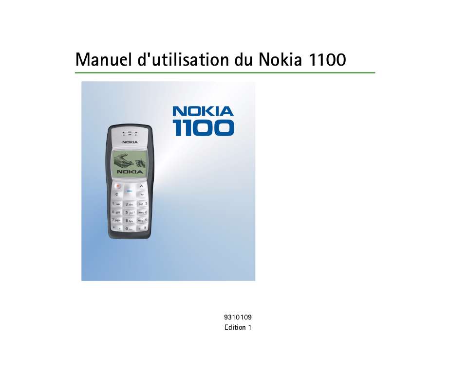 Guide utilisation NOKIA 1100  de la marque NOKIA