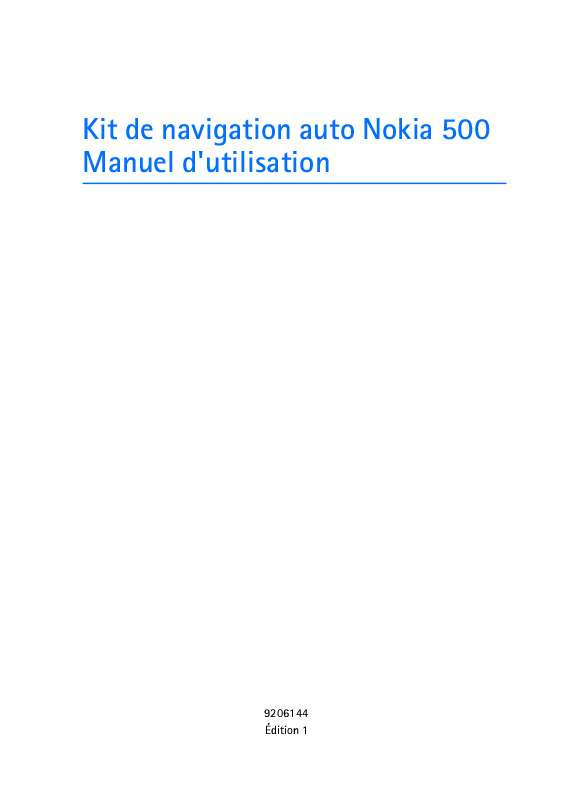 Guide utilisation NOKIA 500 AUTO NAVIGATION  de la marque NOKIA