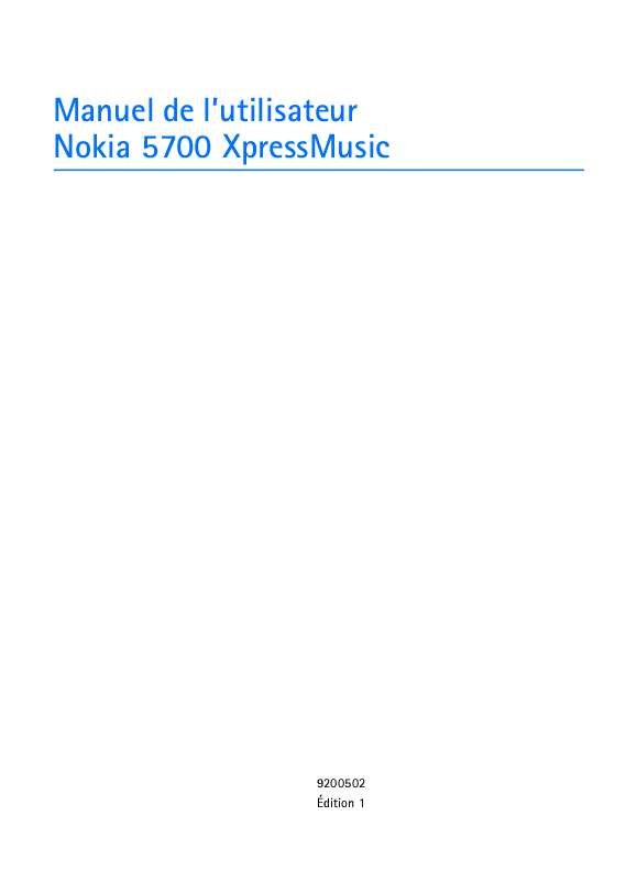 Guide utilisation NOKIA 5700 XPRESSMUSIC  de la marque NOKIA
