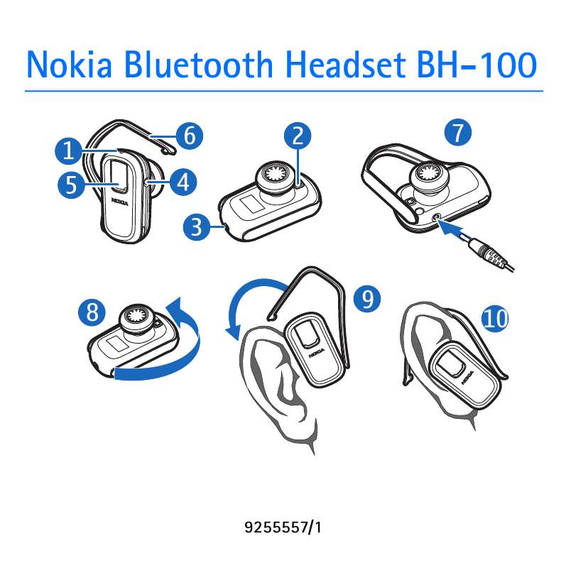 Guide utilisation NOKIA BLUETOOTH HEADSET BH-100  de la marque NOKIA