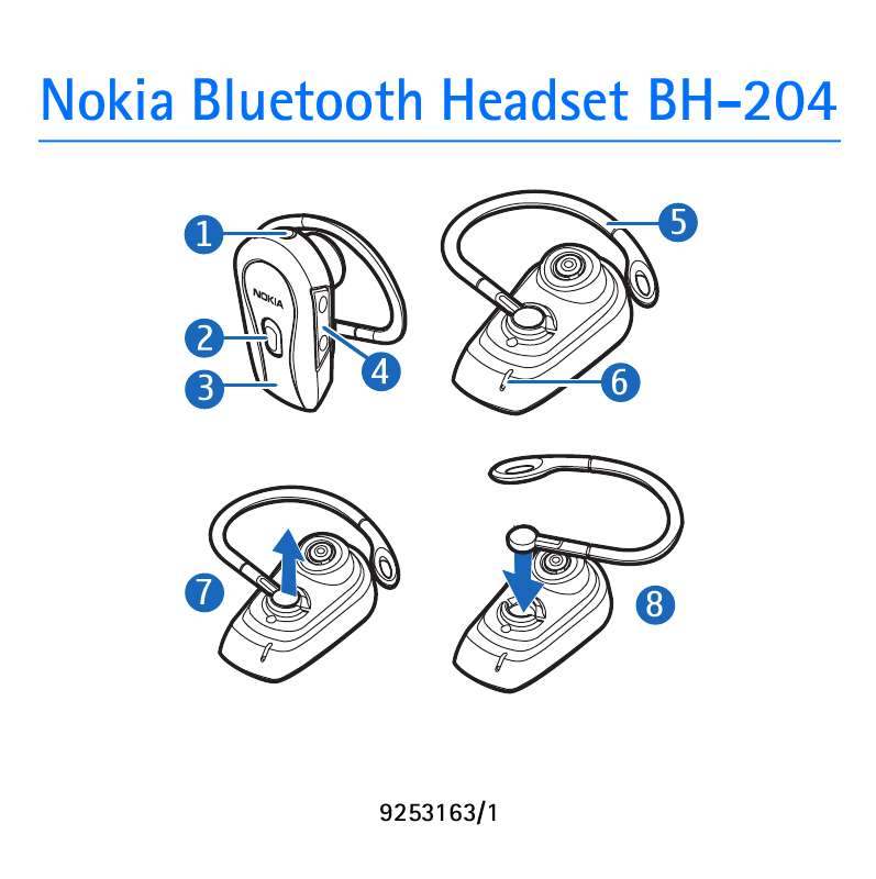 Guide utilisation NOKIA BLUETOOTH HEADSET BH-204  de la marque NOKIA
