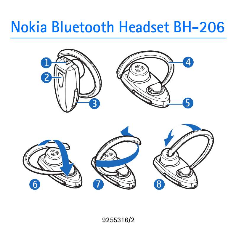 Guide utilisation NOKIA BLUETOOTH HEADSET BH-206  de la marque NOKIA