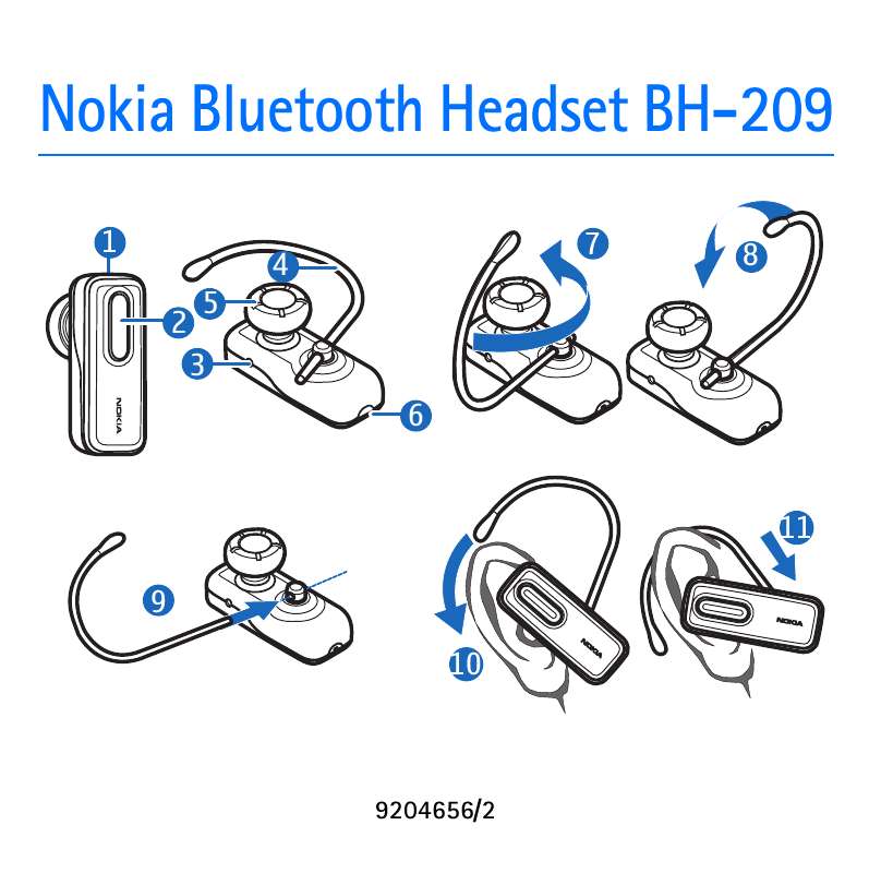 Guide utilisation NOKIA BLUETOOTH HEADSET BH-209  de la marque NOKIA