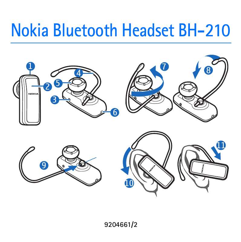 Guide utilisation NOKIA BLUETOOTH HEADSET BH-210  de la marque NOKIA