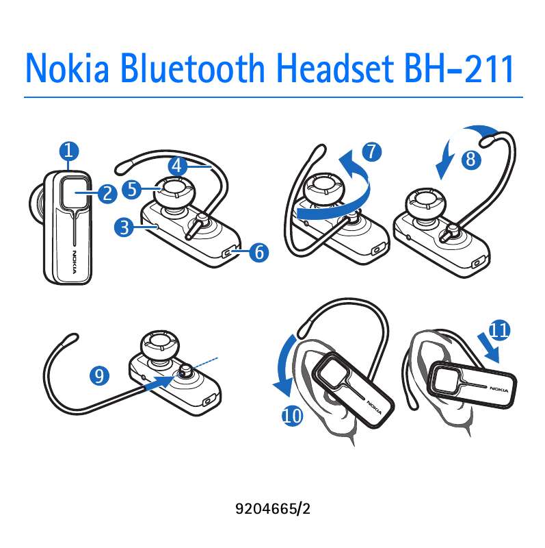 Guide utilisation NOKIA BLUETOOTH HEADSET BH-211  de la marque NOKIA