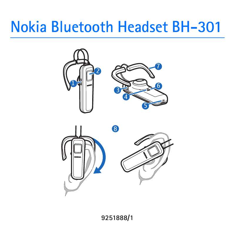 Guide utilisation NOKIA BLUETOOTH HEADSET BH-301  de la marque NOKIA
