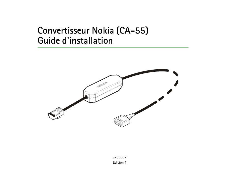 Guide utilisation NOKIA CONVERTER CA-55  de la marque NOKIA