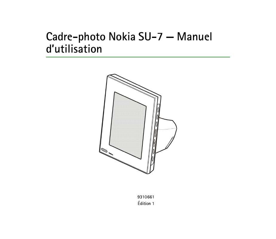 Guide utilisation NOKIA IMAGE FRAME SU-7  de la marque NOKIA