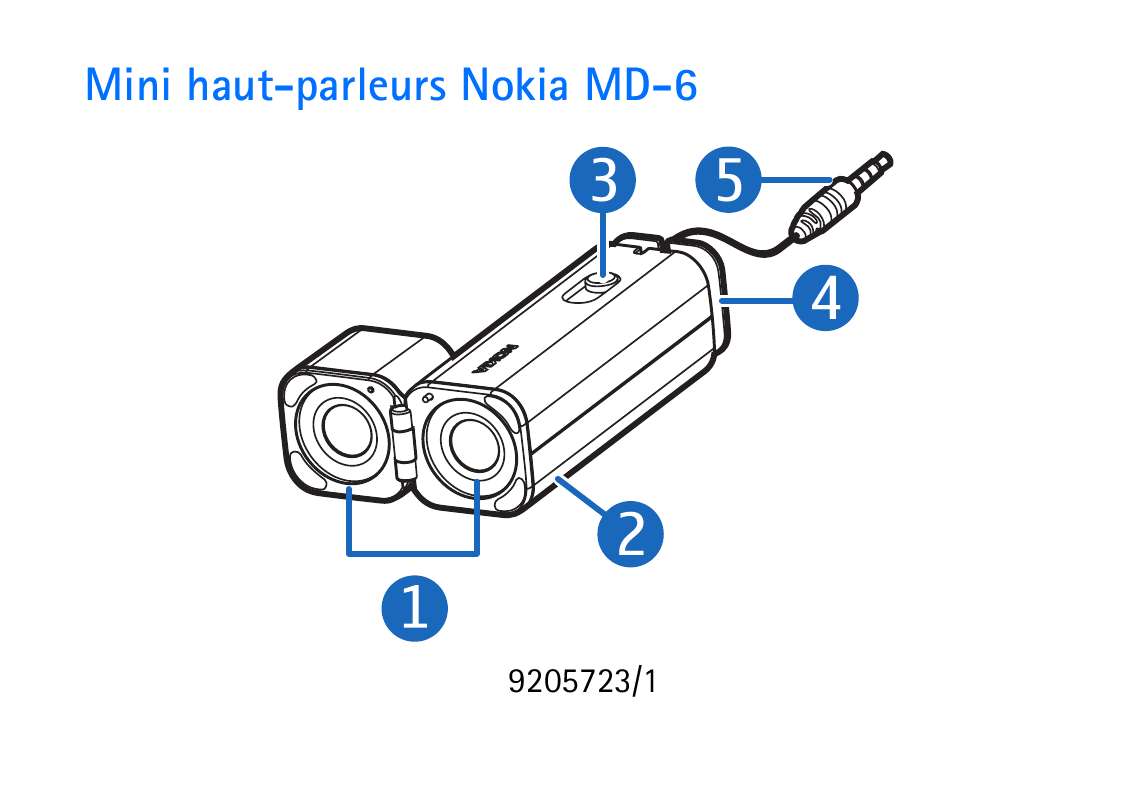 Guide utilisation NOKIA MINI SPEAKERS MD-6  de la marque NOKIA