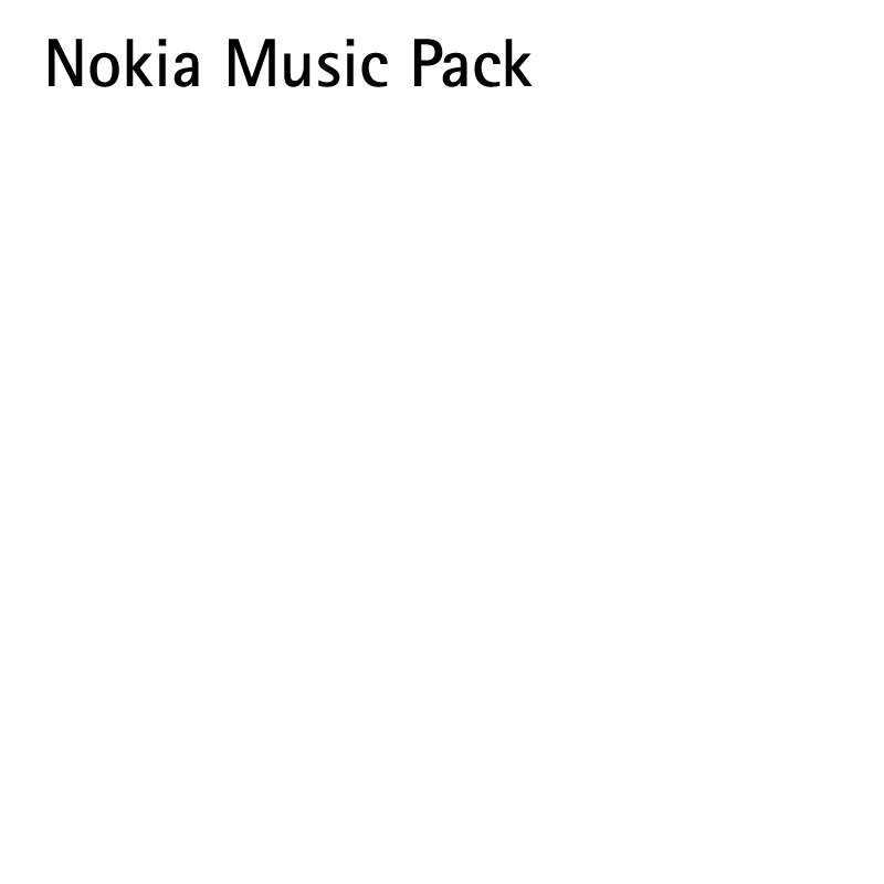 Guide utilisation NOKIA MU-SIC PACK  de la marque NOKIA