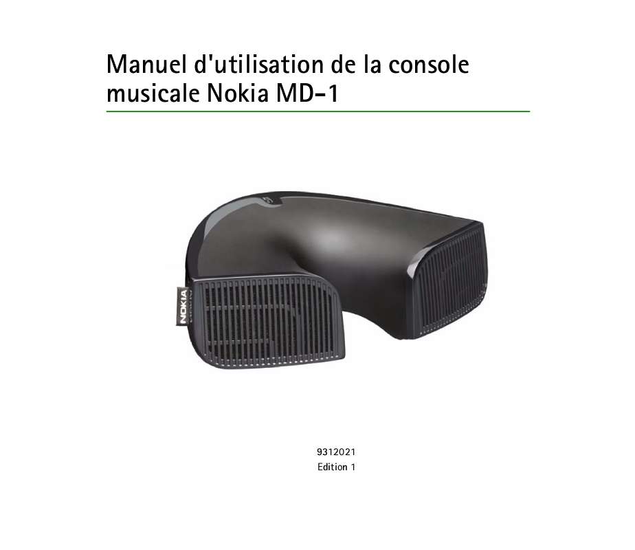 Guide utilisation NOKIA MUSIC STAND MD-1  de la marque NOKIA