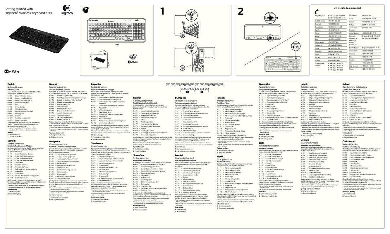 Guide utilisation LOGITECH K360  de la marque LOGITECH