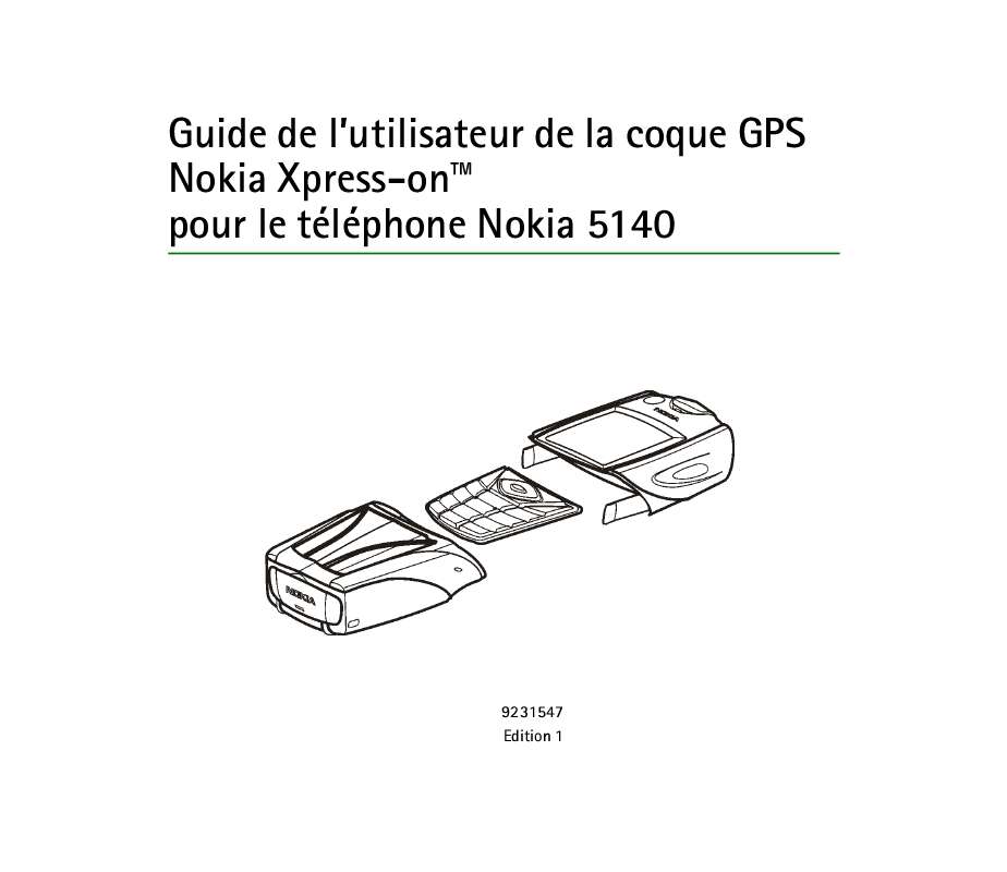 Guide utilisation NOKIA XPRESS-ON-GPS SHELL  de la marque NOKIA