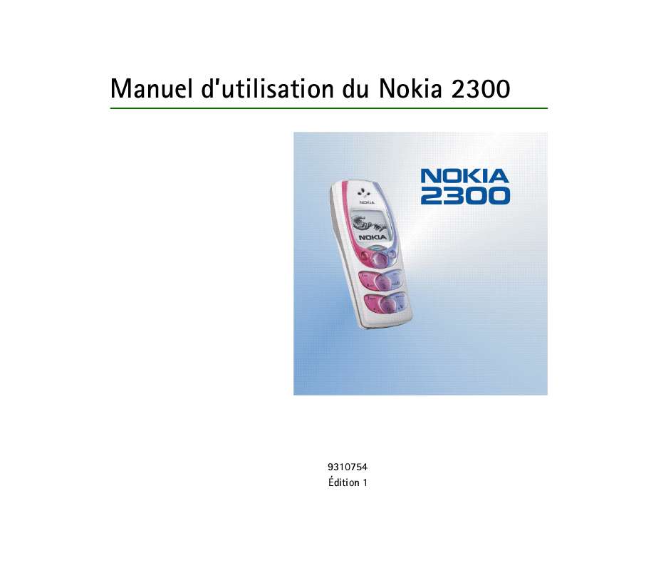 Guide utilisation NOKIA 2300  de la marque NOKIA